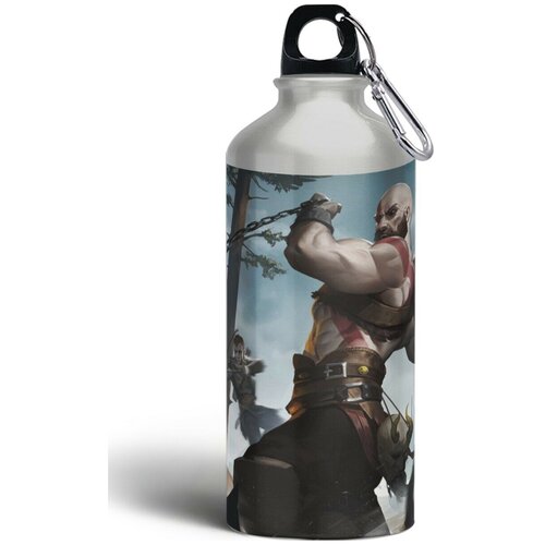 фото Бутылка спортивная/туристическая фляга игры god of war бог войны кратос - 5667 brutbottle