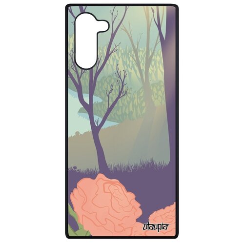 фото Противоударный чехол на телефон // samsung galaxy note 10 // "лесные розы" дизайн пейзаж, utaupia, цветной