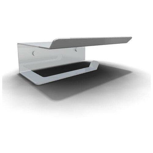 Держатель для туалетной бумаги с полкой, Обновленный компакт дизайн, Dideco White