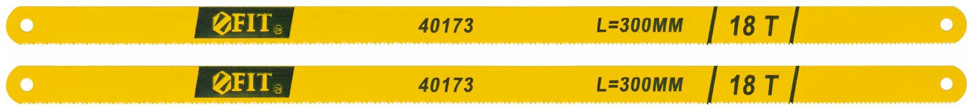 FIT Полотна ножовочные по металлу легированная сталь 20 Cr 300 мм в блистере 2 шт. ( 18 ТPI )