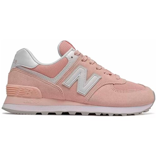 Кроссовки New Balance 574, демисезонные, беговые, натуральная замша, размер 38 EU, розовый