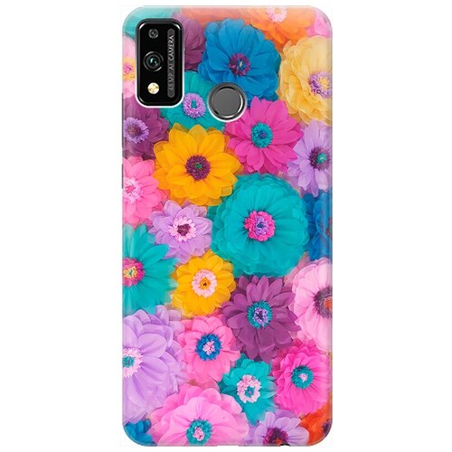 фото Ультратонкий силиконовый чехол-накладка для honor 9x lite с принтом "бумажные цветы" gosso