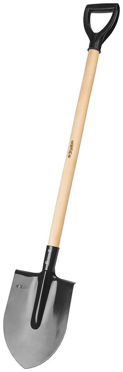 Штыковая лопата ЗУБР мастер, ЛКО, деревянный черенок с рукояткой, 1200 мм.