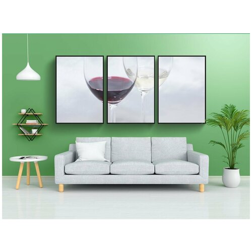 фото Набор модулных постеров для интерьера "вино, годовщина, ресторан" 60x90 см. в тубусе, без рамки lotsprints