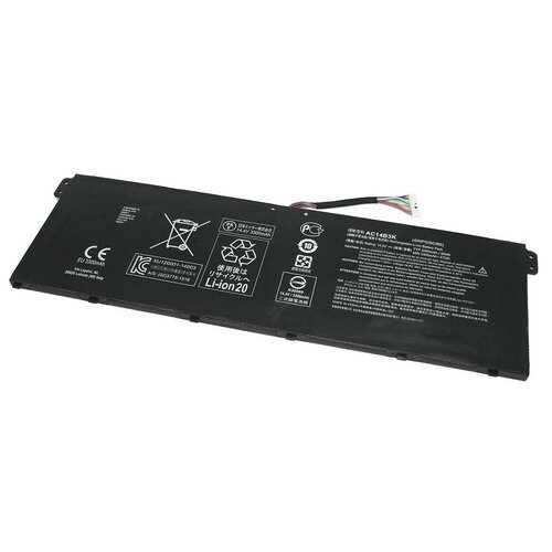 Аккумуляторная батарея для ноутбука Acer CB3-531 15.2V 3300mAh 48Wh AC14B3K (4INP5/60/80) gzeele new for acer aspire es1 731 es1 731g series palmrest top case assembly upper cover keyboard bezel 6b mztn7 028 black