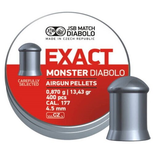 Пули JSB Exact Monster Diabolo 4,5 мм, 0,87 грамм, 400 штук