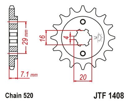 Звезда JT ведущая JTF1408.15 15 зубьев