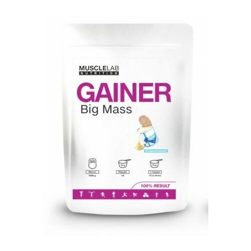 Напиток сухой концентрат Gainer Big Mass, Сгущенное молоко, 1 кг