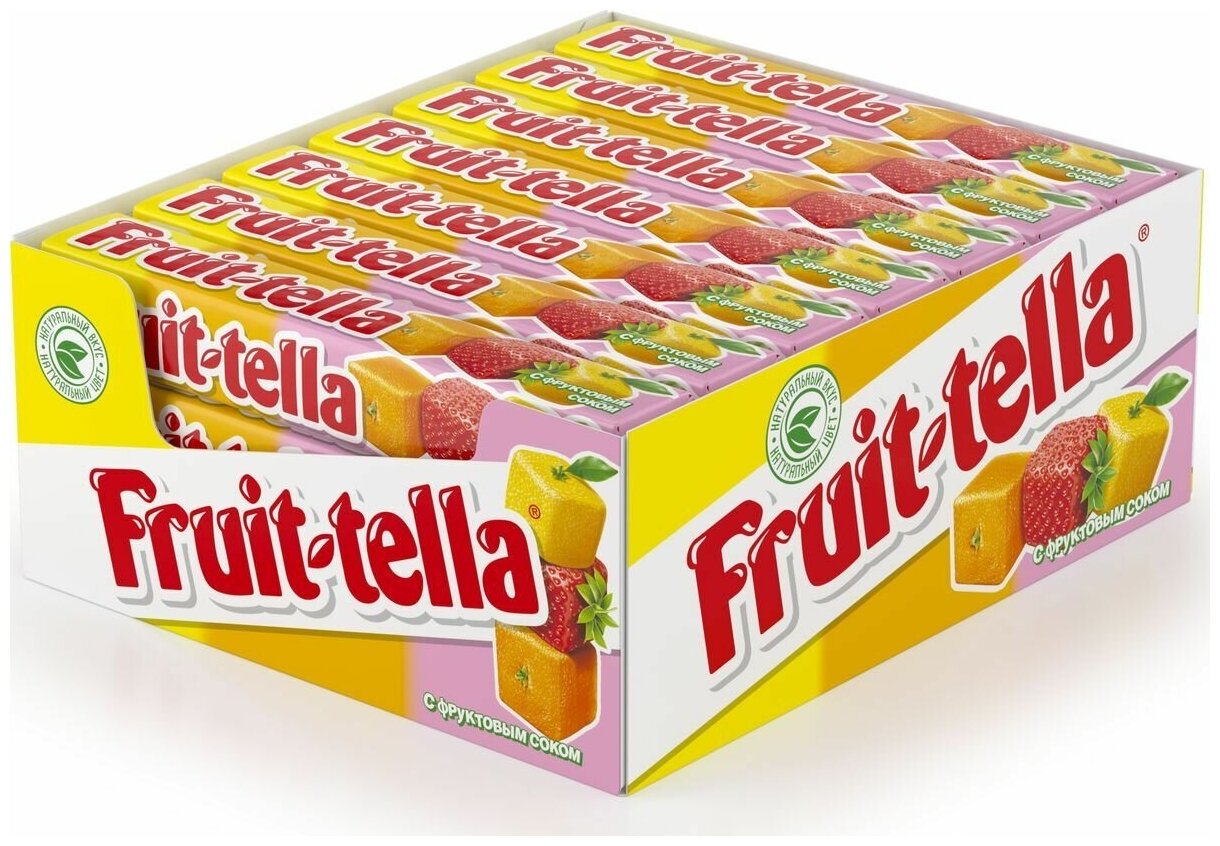 Жевательные конфеты Fruit-tella Ассорти с фруктовым соком, 21 шт. - фотография № 9
