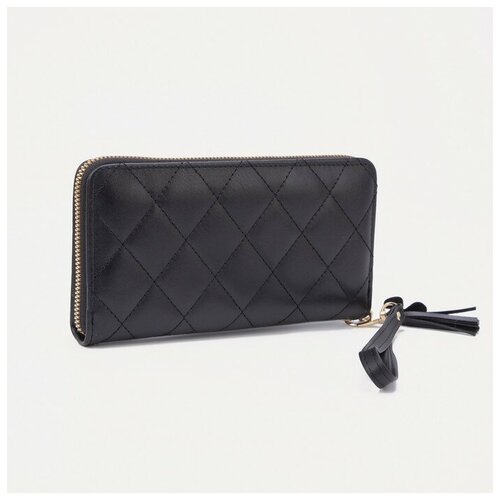 фото Кошелёк на молнии, цвет чёрный gorodok