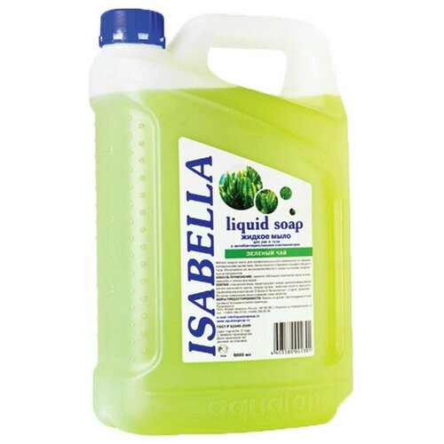 Мыло жидкое Изабелла 5л, Зеленый чай, с антибактериальным эффектом , 1 шт.