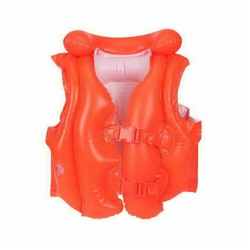 Жилет надувной INTEX Deluxe Swim Vest (Делюкс), 3-6лет, оранжевый жилет надувной intex pool school deluxe swim vest делюкс пул скул 3 6лет желтый int58660eu