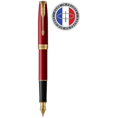 Ручка-роллер Parker Sonnet Intense Red Lacquer GT черная, 0,8мм, подарочная упаковка