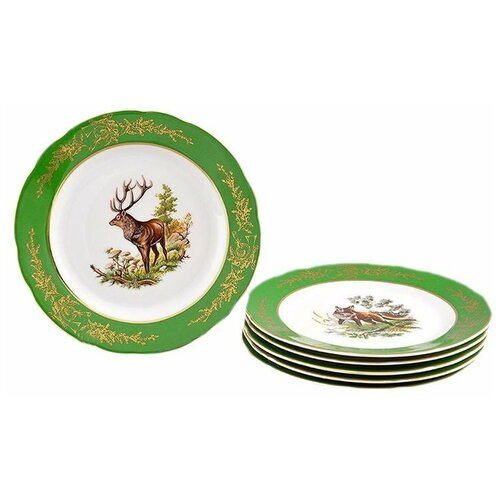 фото Набор тарелок 19 см 6 шт leander "мэри-энн /охота зелёная" / 157771