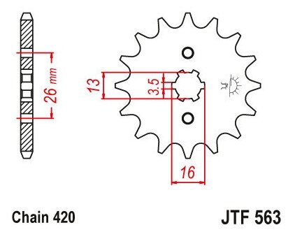 Звезда JT ведущая JTF563.12 12 зубьев