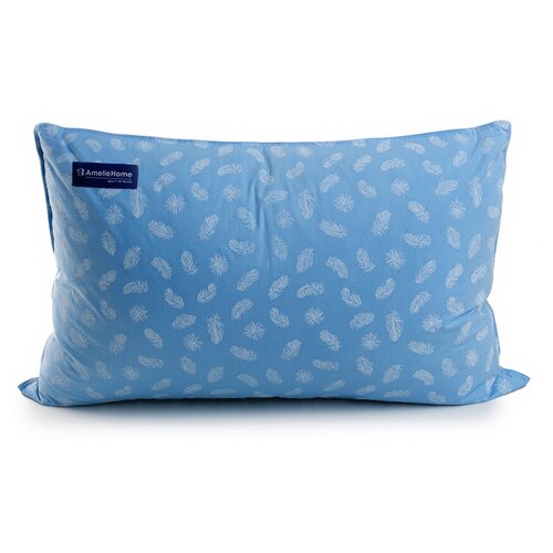 Подушка AmelieHome лилль пух-перо/тик, 70*70 см, средней упругости