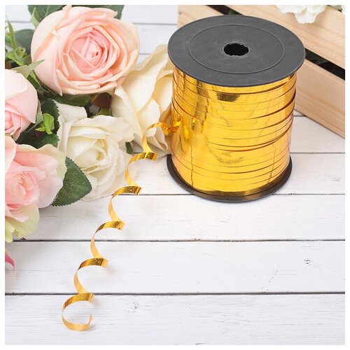 Лента голографическая золотая 05 см х 225 м 418₽