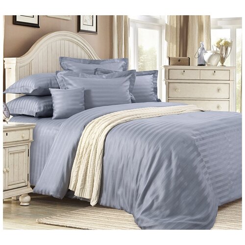 фото Постельное белье «кварц», страйп-сатин (евро (4 нав.)) текс-дизайн