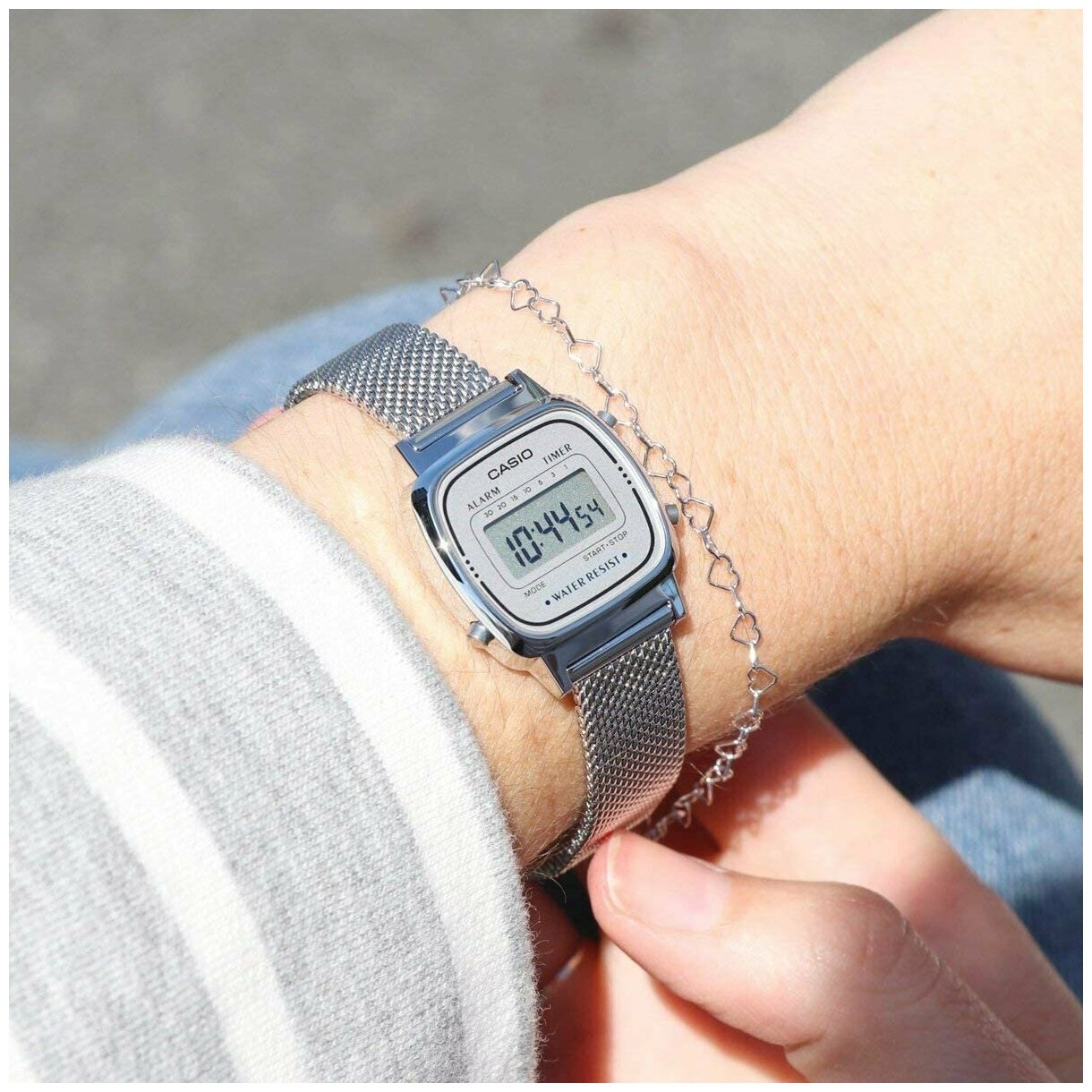 Наручные часы CASIO Vintage LA-670WEM-7 женские, кварцевые, будильник ...
