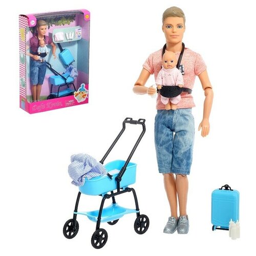 Набор «Кукла-модель с малышом», с коляской, с аксессуарами, микс