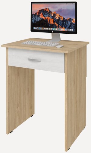 Изображение товара Стол письменный Хит-14, Ширина 80 см, Глубина 50 см, Высота 75 см, цвет: Дуб сонома/Белый