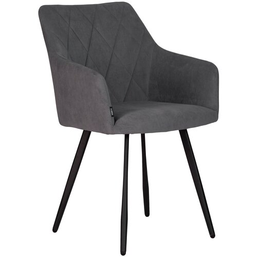 Стул обеденный ROBY A1.13-03 цвет сиденья Catania Lavender велюр, цвет основания черный муар