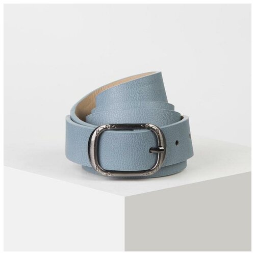 фото Ремень жен 05-01-02-01 берта, 2,8*0,2*110см, флотер, пряжка металл, голубой 5140367 сима-ленд
