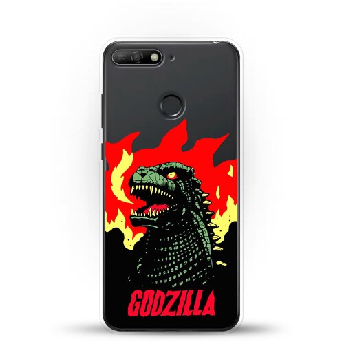 фото Силиконовый чехол годзила на huawei y6 prime (2018) andy & paul