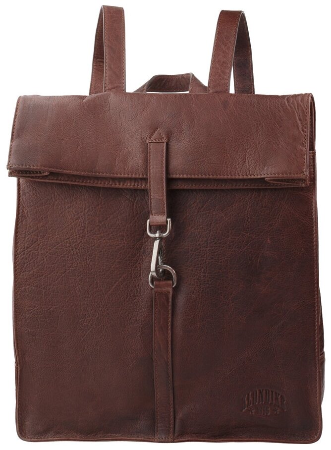 Рюкзак-сумка KLONDIKE DIGGER «Mara», натуральная кожа в темно-коричневом цвете, 32,5 x 36,5 x 11 см, KD1070-03
