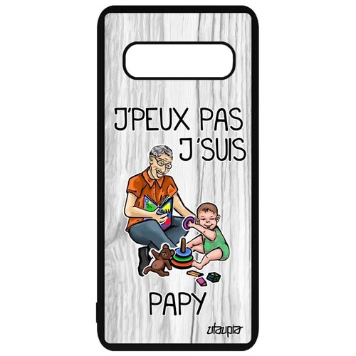 фото Дизайнерский чехол для мобильного // samsung galaxy s10 plus // "не могу - стал дедом!" принт крутой, utaupia, светло-серый