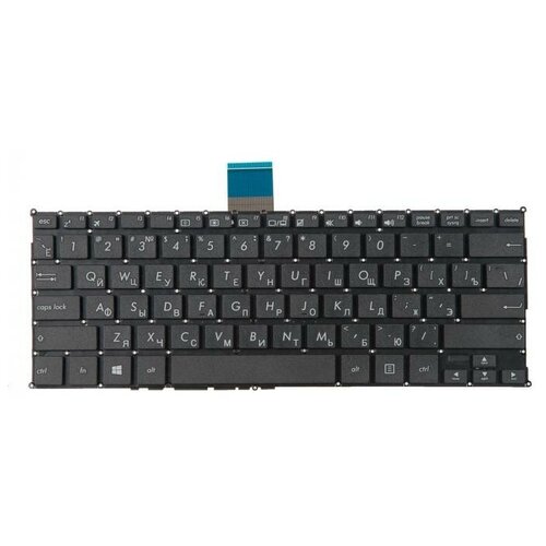 Клавиатура для ноутбука Asus X200CA, X200, X200L, X200LA, X200M, X200MA Series. Плоский Enter. Черная, без рамки. PN: 0KNB0-1123RU00.