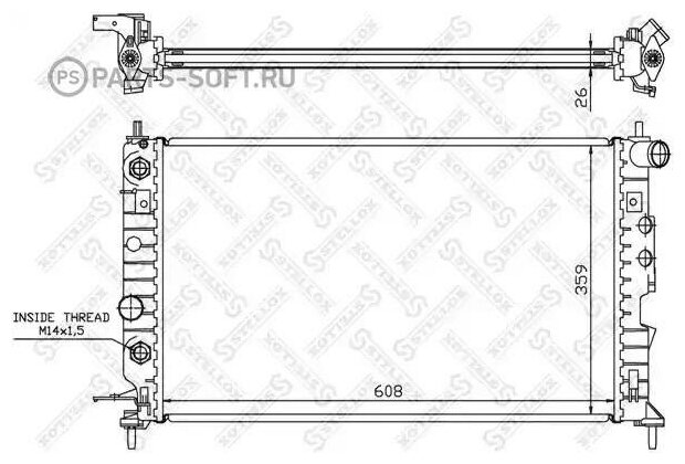 1025099Sxрадиатор Системы Охлаждения С Ac Акпп Opel Vectra 16I20i 95 Stellox арт. 1025099sx