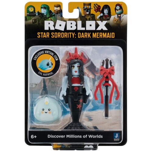Roblox - Фигурка Star Sorority: Dark Mermaid (Core) с аксессуарами roblox фигурка героя club roblox core с аксессуарами