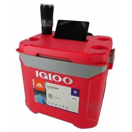 фото Изотермический контейнер (термобокс) igloo latitude 60 qt roller (56 л.), красный