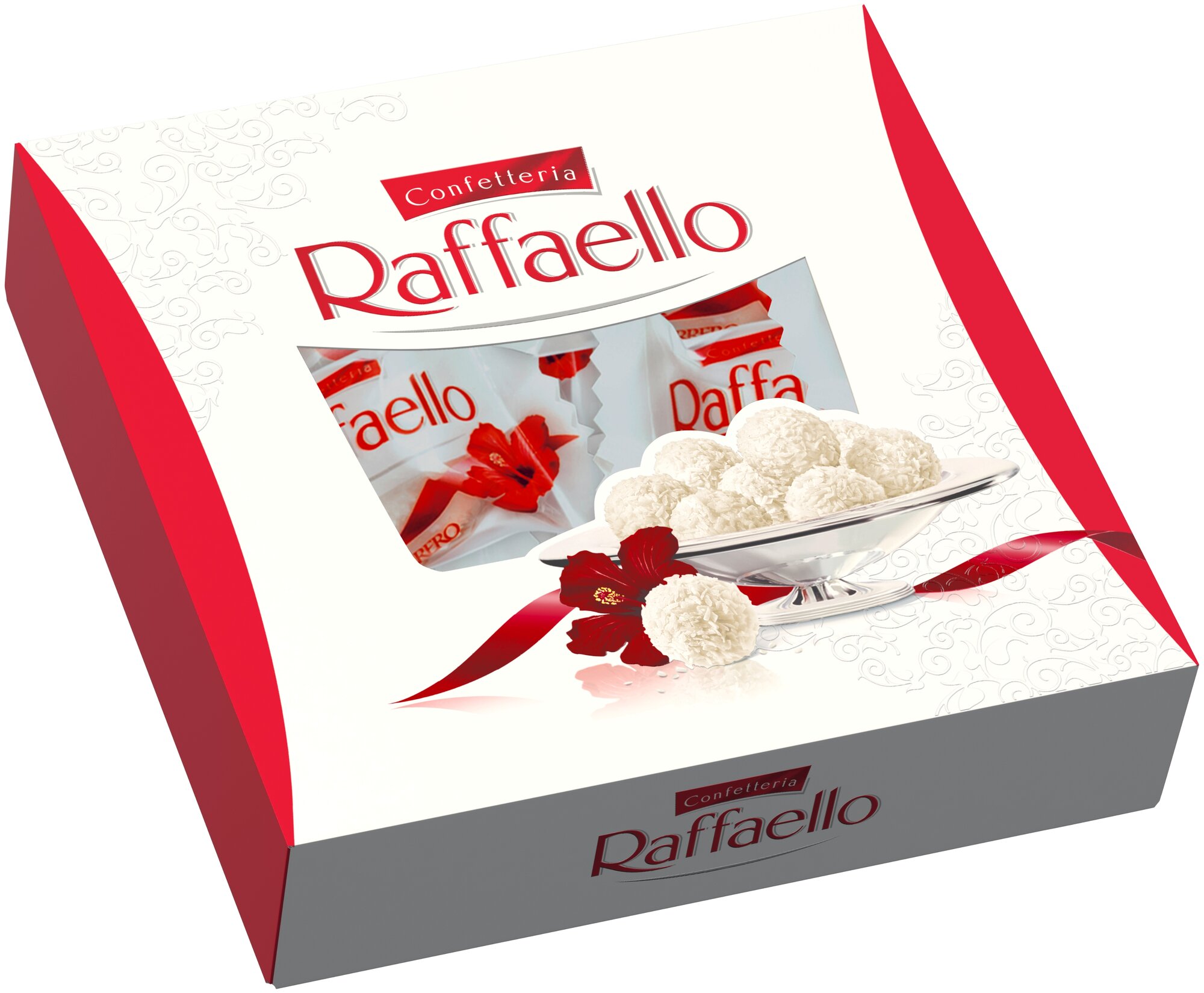 Конфеты Raffaello® с цельным миндальным орехом в кокосовой обсыпке, 240г, плоская