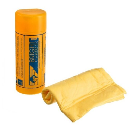 Салфетка из синтетической замши в тубе NOVA BRIGHT 47814 32х43 см, желтый