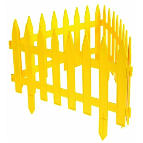 забор декоративный гарденпласт romanika 1 2 95 х 0 06 х 0 335 м терракот Забор декоративный Гарденпласт GOTIKA №3, 7 секций, 3.1 х 0.45 х 0.35 м, желтый