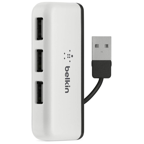 Разветвитель Belkin 4xUSB, встроенный кабель USB папа (F4U021bt) dc 5v usb хаб usb2 0 концентратор usbhub 4 female usb плата расширения модуль четыре usb порта 4 портовый контроллер