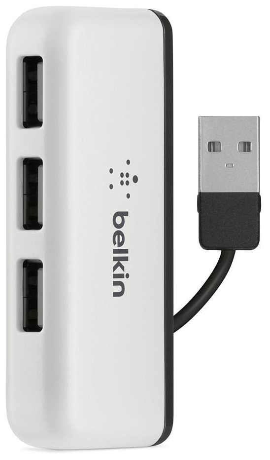 Разветвитель Belkin 4xUSB, встроенный кабель USB папа (F4U021bt)