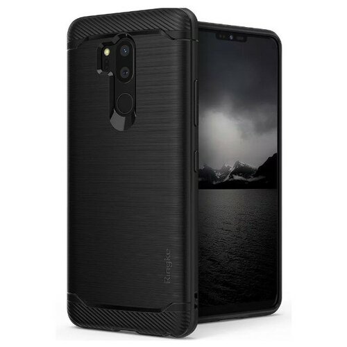 фото Чехол панель-накладка mypads для lg g7 thinq / lg g7 ультра-тонкая полимерная из мягкого качественного силикона черная