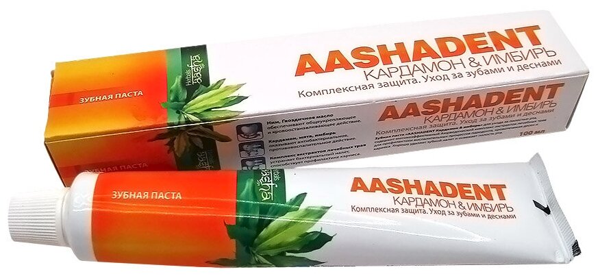 Зубная паста Кардамон и имбирь (toothpaste) Aasha | Ааша 100мл