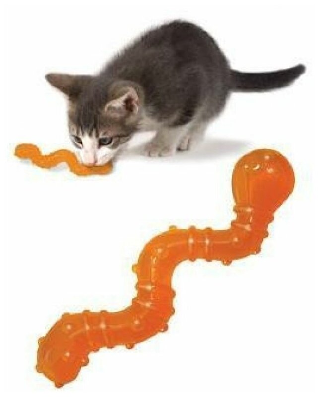 Petstages игрушка для кошек Energize "ОPKA червяк" 11 см - фотография № 7