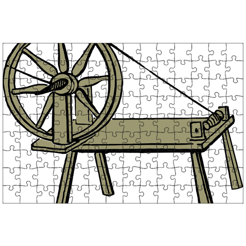 фото Магнитный пазл 27x18см."закручивая колесо, пряжа, шерсть" на холодильник lotsprints