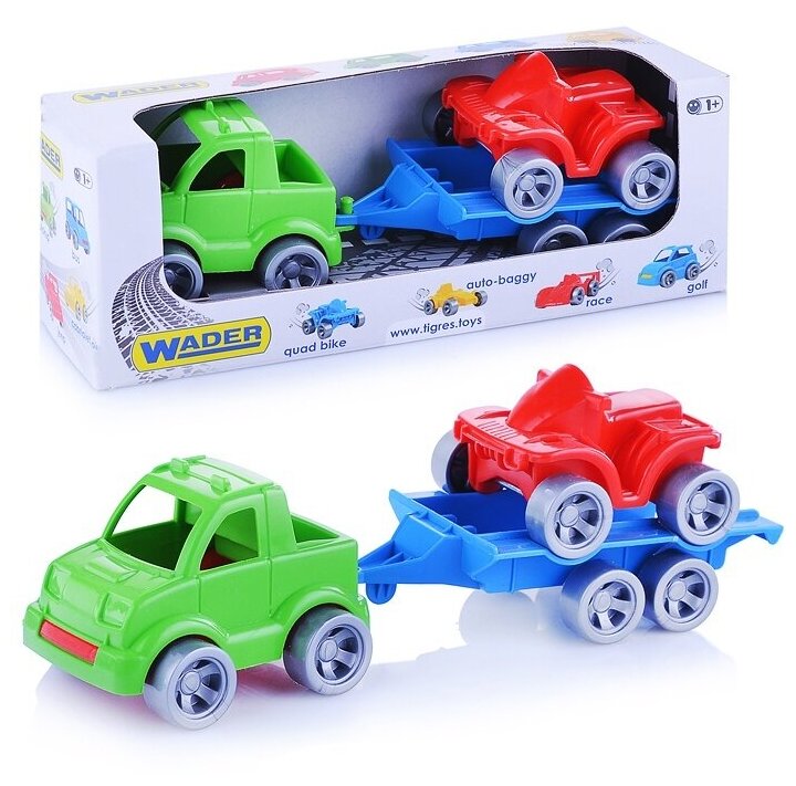 Набор машинок Тигрес "Kid cars Sport" 3 элемента (Пикап и квадроцикл) (39543)