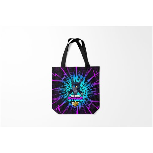 фото Сумка-шоппер / 40х40 см / геймерам / brawl stars b.s. mecha crow black burnettie