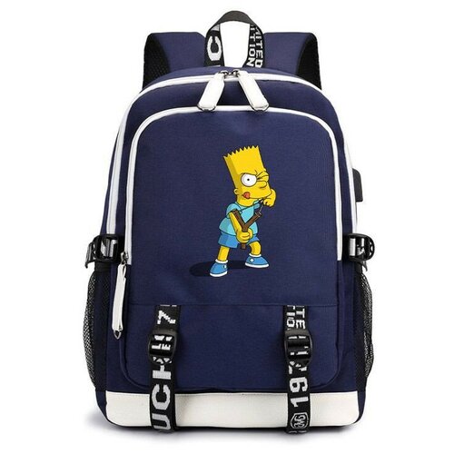 рюкзак барт симпсон the simpsons синий с usb портом 2 Рюкзак Барт Симпсон (The Simpsons) синий с USB-портом №5