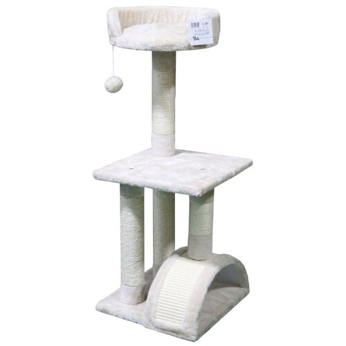 Когтеточка-комплекс 36х36х88 см, кремовый