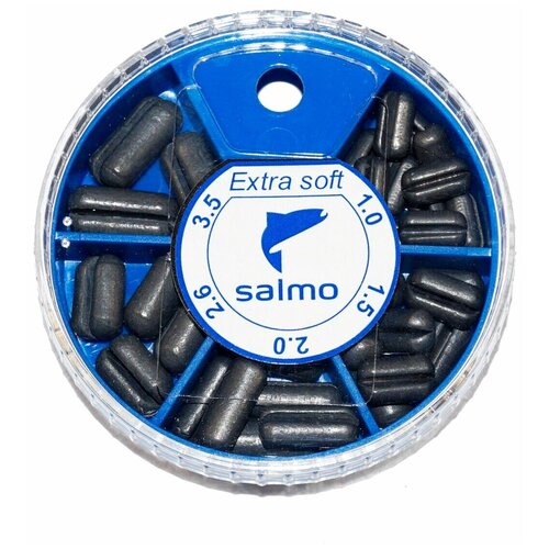 Грузила Salmo EXTRA SOFT, комплект 7 шт, набор №4 малый, 5 секций 1.0-3.5 г, 60 г