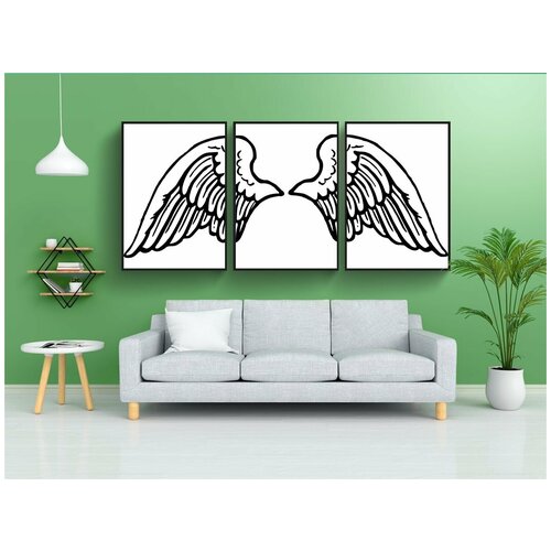 фото Набор модулных постеров для интерьера "крылья, ангел, крыло" 60x90 см. в тубусе, без рамки lotsprints
