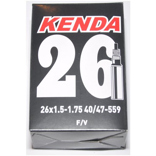 Велокамера Kenda 26x1.5-1.75 (40/47-559) F/V велокамера kenda 26x1 75 2 125 47 57 559 f v антипрокол